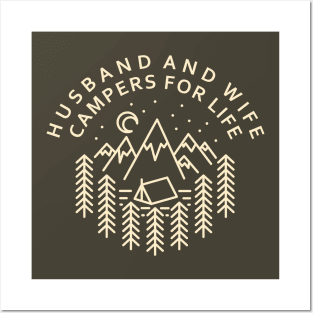 Husband and Wife Campers For Life Posters and Art